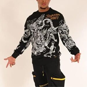 Screenshot Black Graphic Crewneck Sweater‎